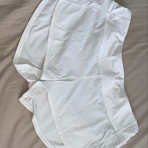 White lulu lemon size 8 speed up shorts